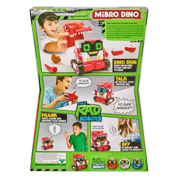 with Remote Control and Red & White Mibro Dino Really Rad Robots R/C